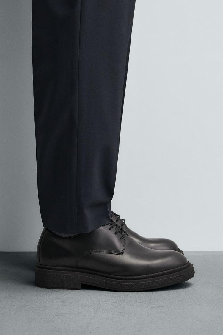 CHAUSSURES EN CUIR VOLUME Noir ZARA France