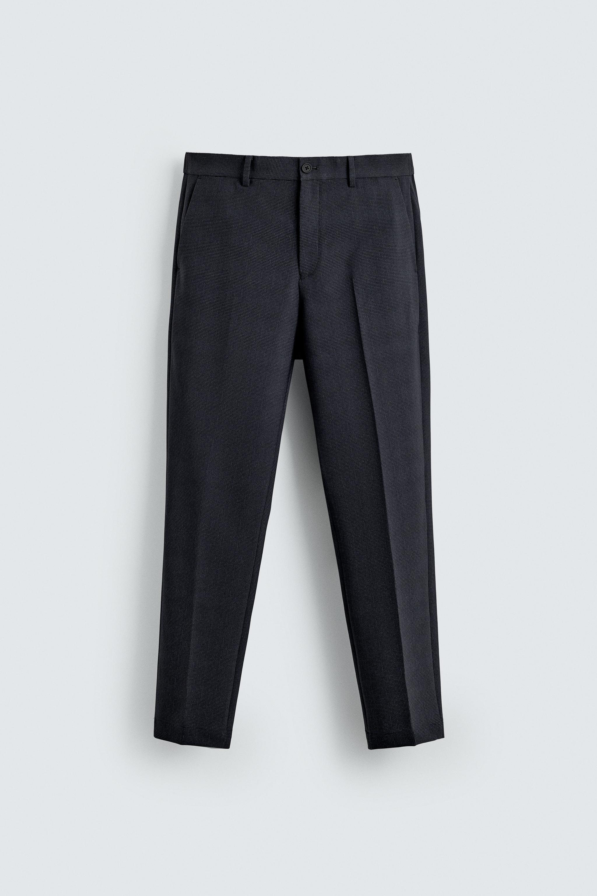 チェック柄スーツパンツ - チャコールグレー | ZARA Japan / 日本
