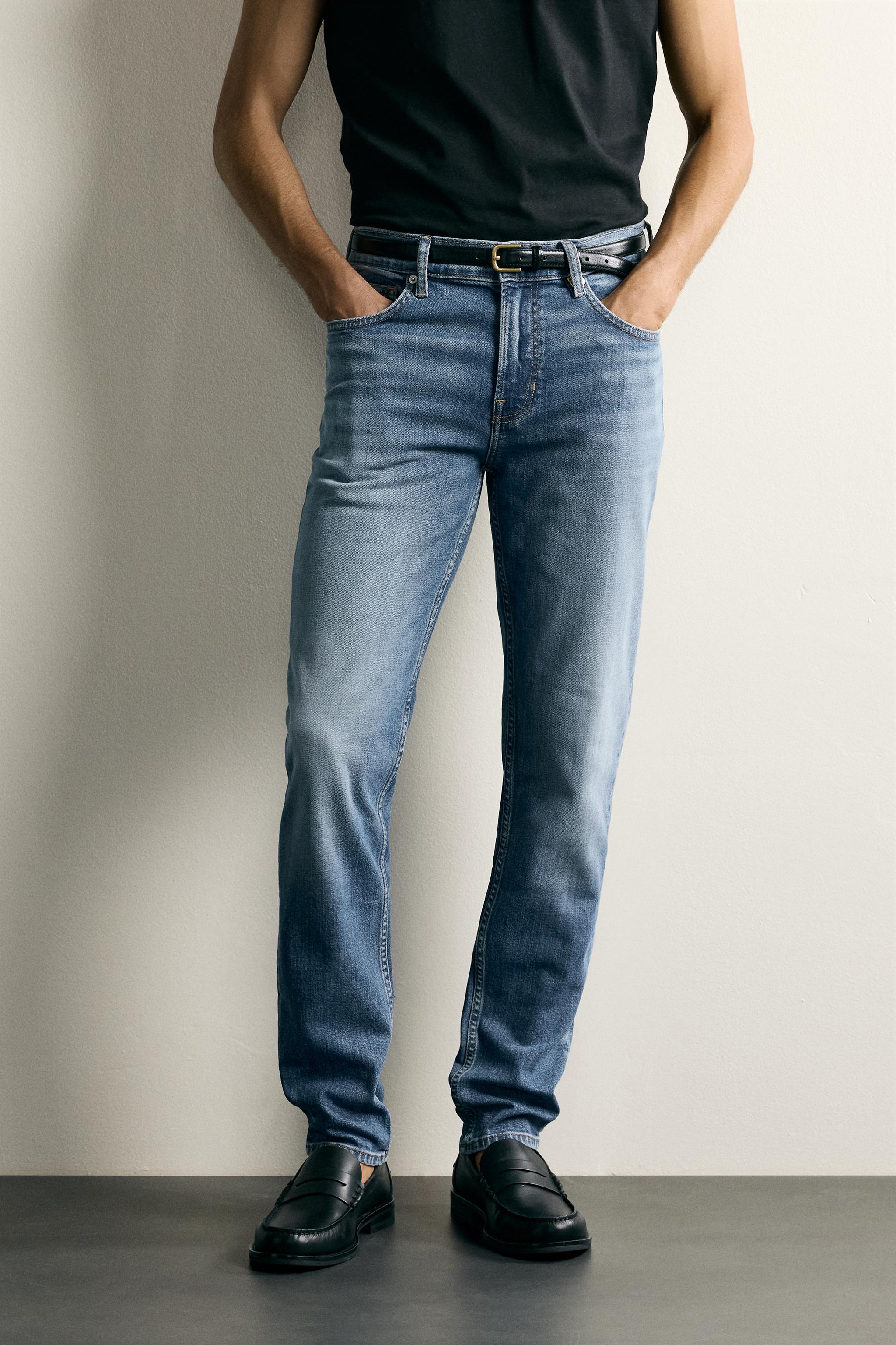 インペリオス スリム ストレートフィット デニムパンツ ブルー W36 ベーシックスリムフィットデニムパンツ - ブルー | ZARA Japan / 日本