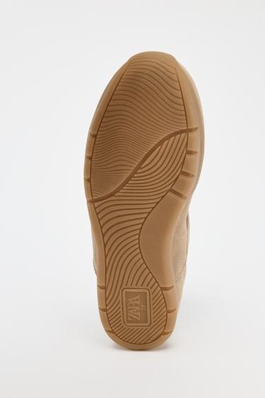 BACKLESS LEATHER TRAINERS - Sand Brown by Zara - Image 7