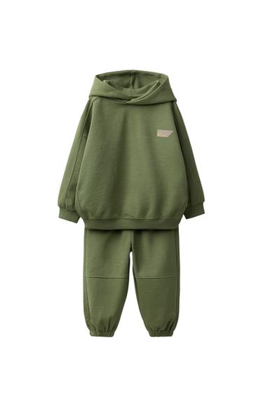 INTERLOCK SWEATSHIRT AND JOGGER SET - Mid-green by Zara