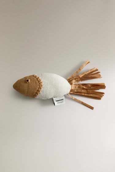 BRINQUEDO DE PEIXE DE CROCHÊ PARA ANIMAIS DE ESTIMAÇÃO - Bege-claro da Zara - Imagem 0