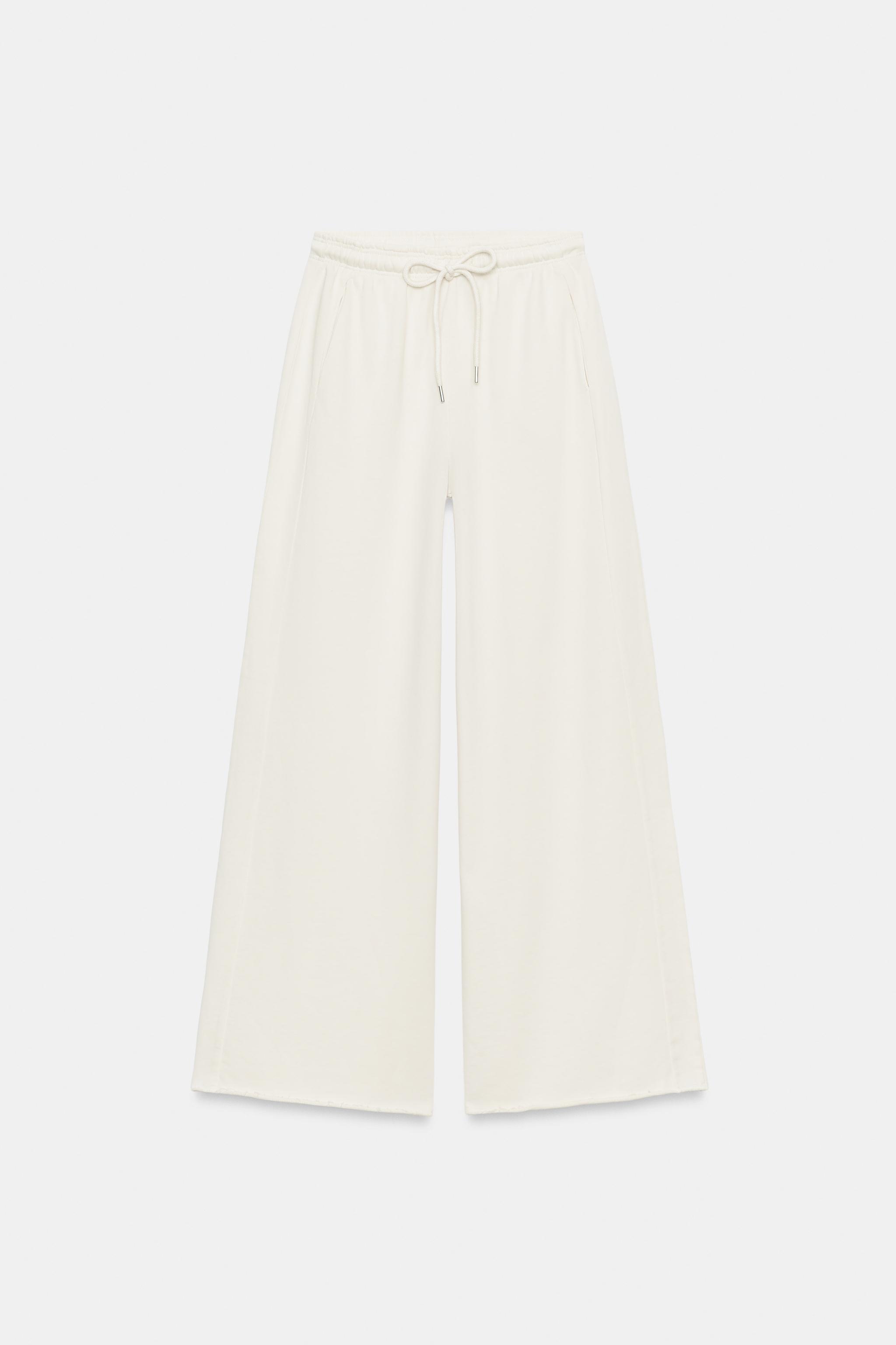 WIDE LEG PLUSH PANTS