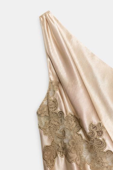 ROBE STYLE LINGERIE ASYMÉTRIQUE - Cave de Zara - Image 8