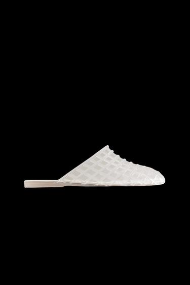 Zara JELLY MULE SLIPPERS - White - Image 0