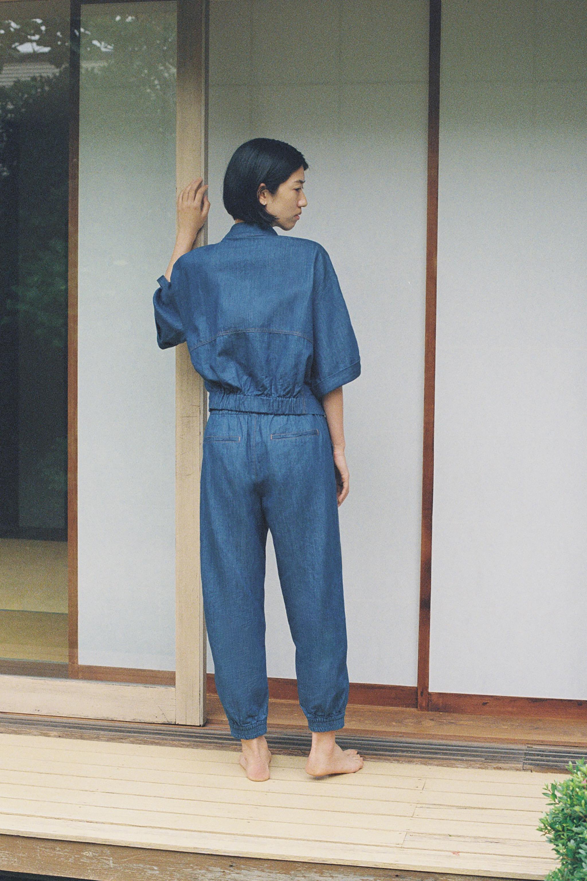 【ZARA】リネンジョガーパンツ インディゴブルー | 3501/776/405 リネンジョガーパンツ - インディゴブルー | ZARA Japan / 日本