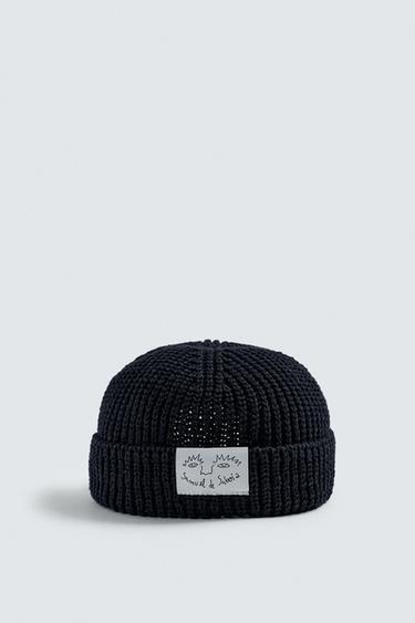 GORRO BEANIE PATCH SAMUEL DE SABOIA X ZARA - Azul-marinho da Zara