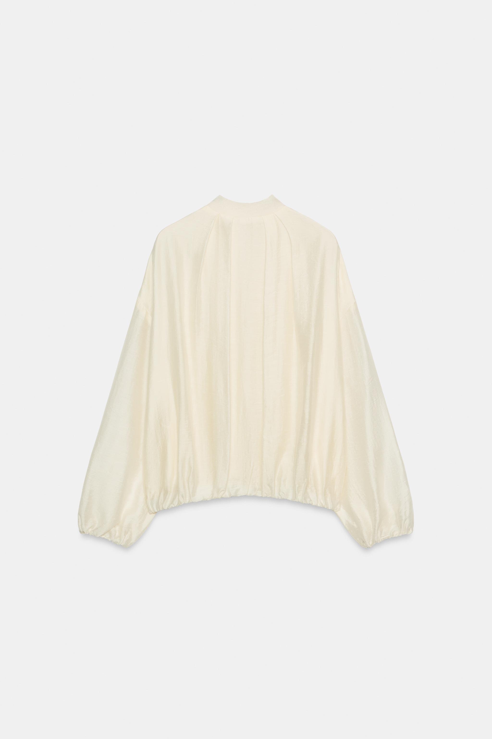 Женские куртки Zara PLEATED BOMBER JACKET — фото 8