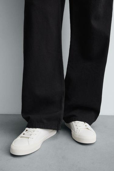 TRAINERS WITH HEEL DETAIL - White by Zara - Image 1