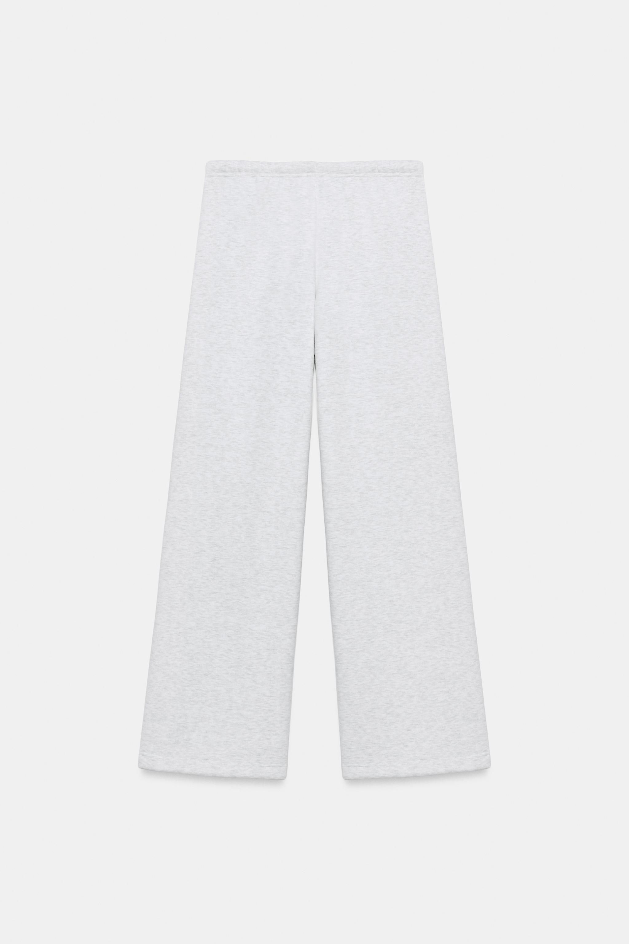 Женские брюки Zara BASIC STRAIGHT-LEG SWEATPANTS WITH ADJUSTABLE HEM — фото 7