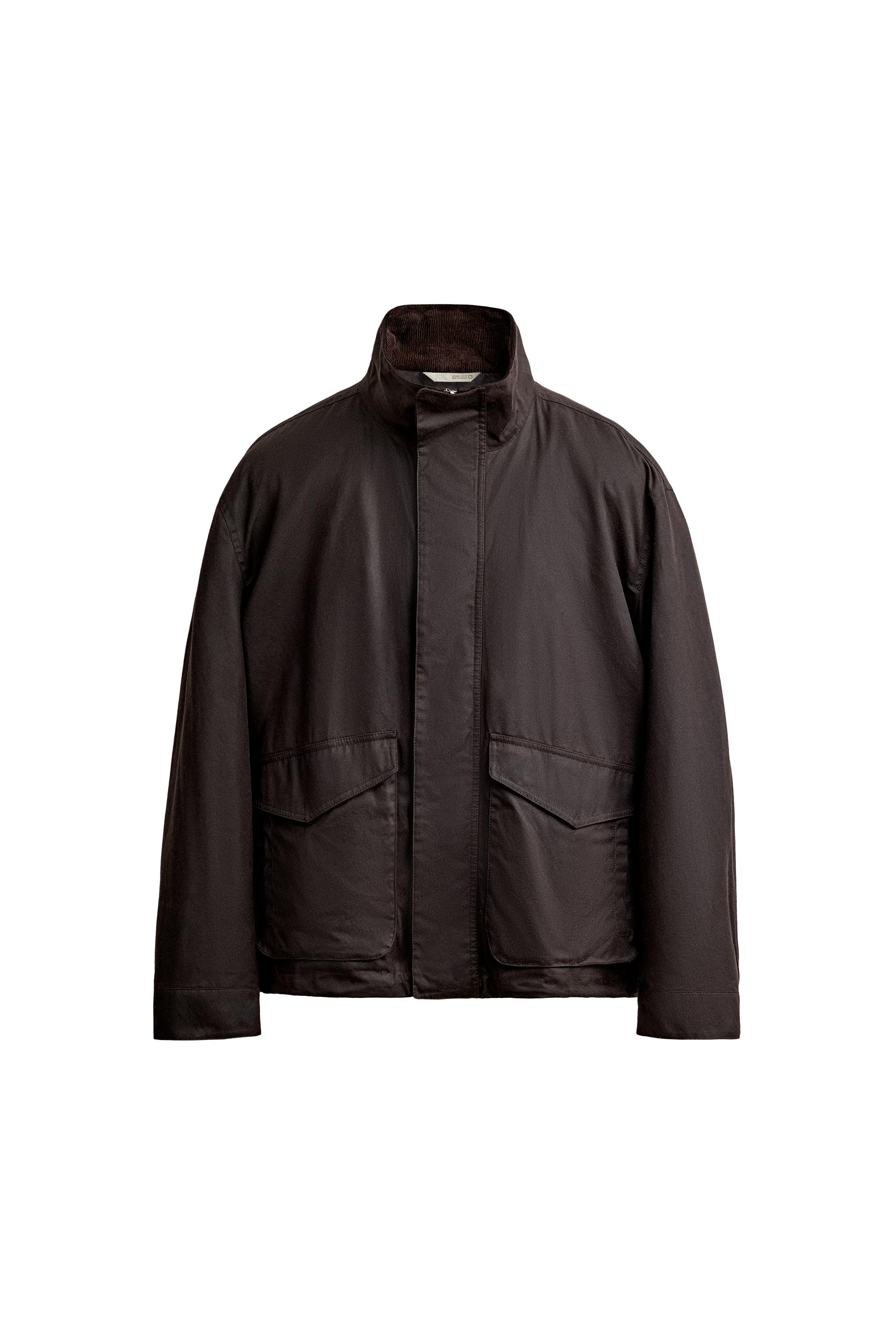 CAZADORA REGULAR FIT EFECTO ENCERADO