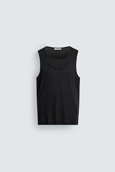 CAMISETA TANK RIB - Negro de Zara