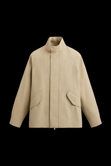 Zara LIGHTWEIGHT WATER REPELLENT PARKA - Sand - Image 0
