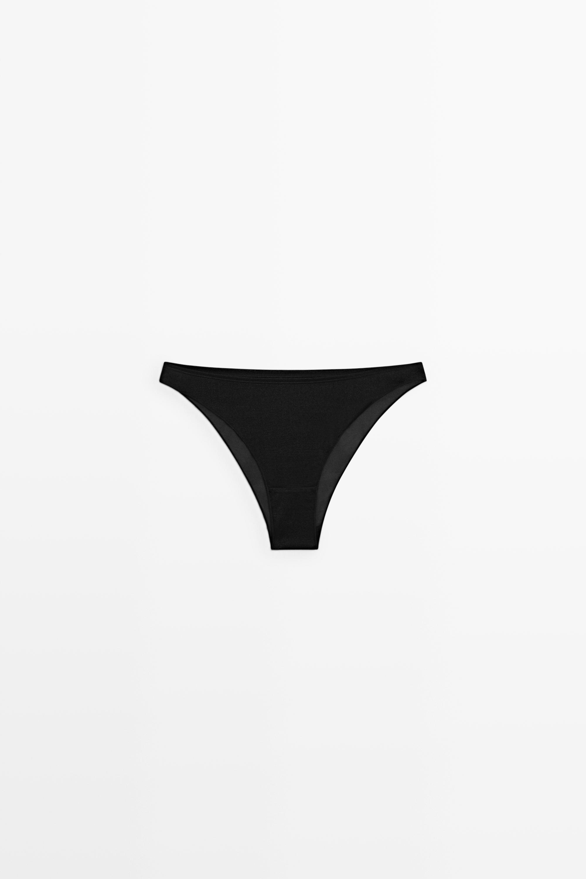 Semi-sheer briefs with metallic detail