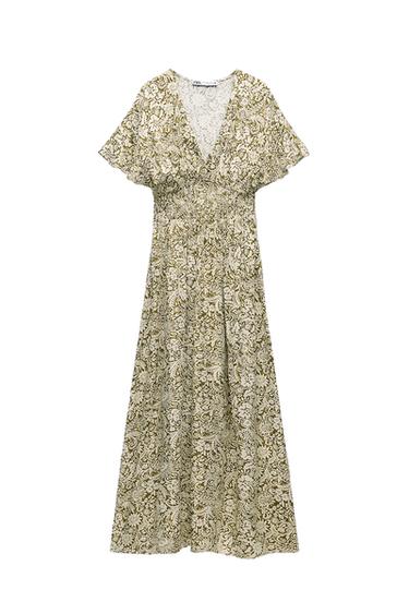 PRINTED MIDI DRESS