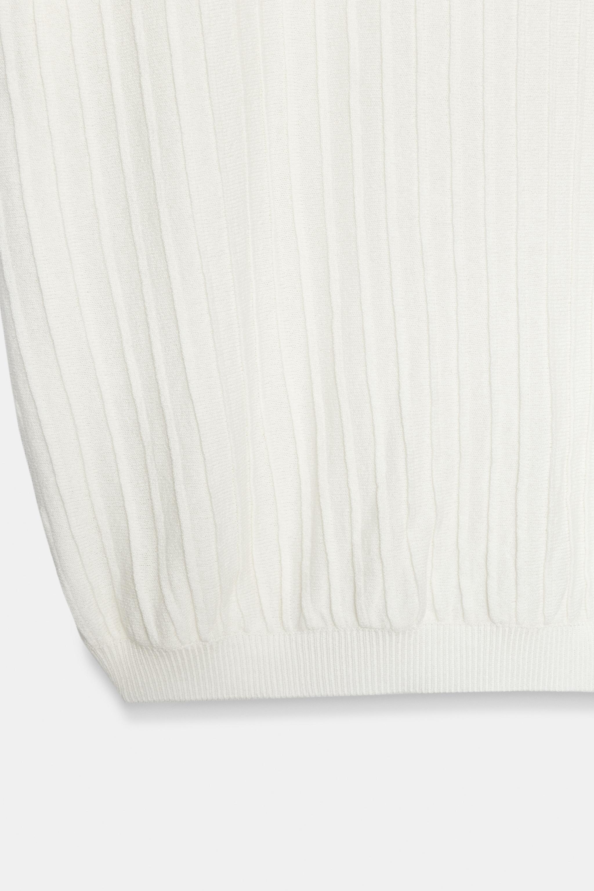 Женские свитеры Zara TEXTURED KNIT TOP — фото 7