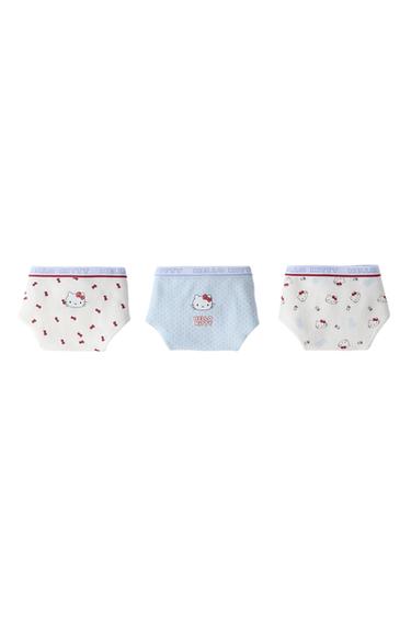 6-14 AÑOS/ PACK TRES BRAGUITAS HELLO KITTY © SANRIO - Azul de Zara