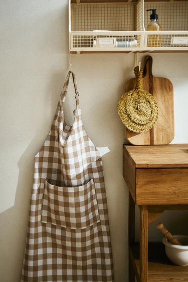 TABLIER FIL TEINTÉ - Beige de Zara - Image 5