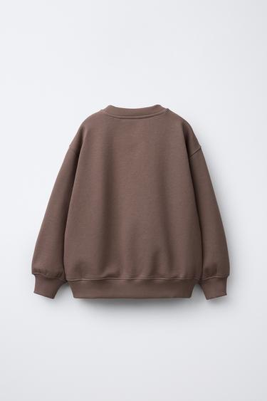 CINNAMOROLL © SANRIO FLOCK PRINT SWEATSHIRT - Brown by Zara - Image 1