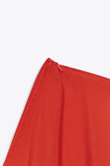 ASYMMETRIC FLOWING CAPE - Red / Coral by Zara - Image 4
