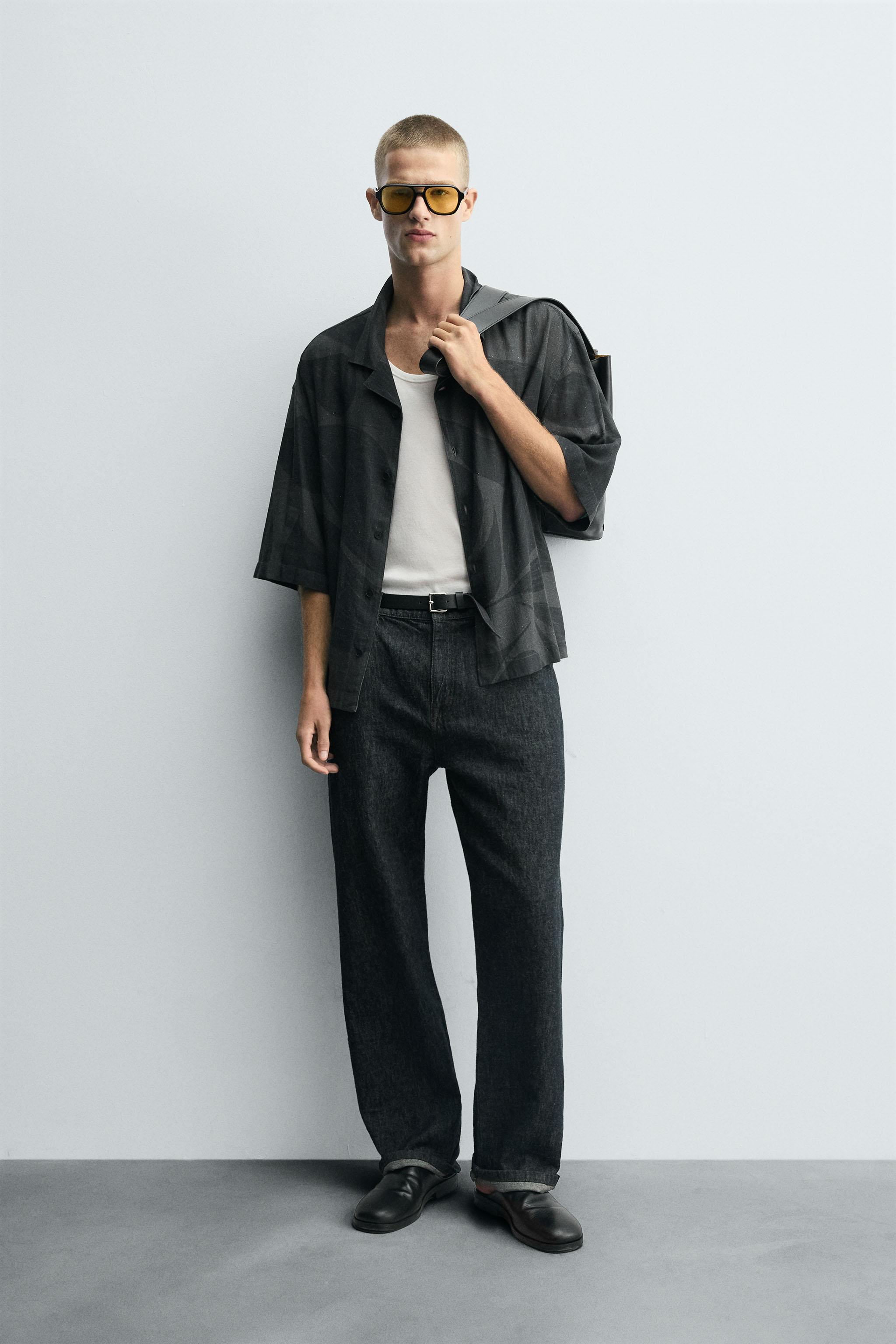 MaxMara リンチェ ビスコースリネンシャツジャケット♪ ビスコース - リネンシャツ - ダークグレー | ZARA Japan / 日本
