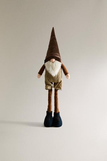 BEARDED GNOME CHRISTMAS DECORATION - Brown by Zara - Image 0