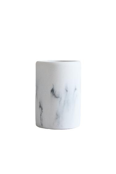 MARBLE-EFFECT TOOTHBRUSH HOLDER - Grey by Zara
