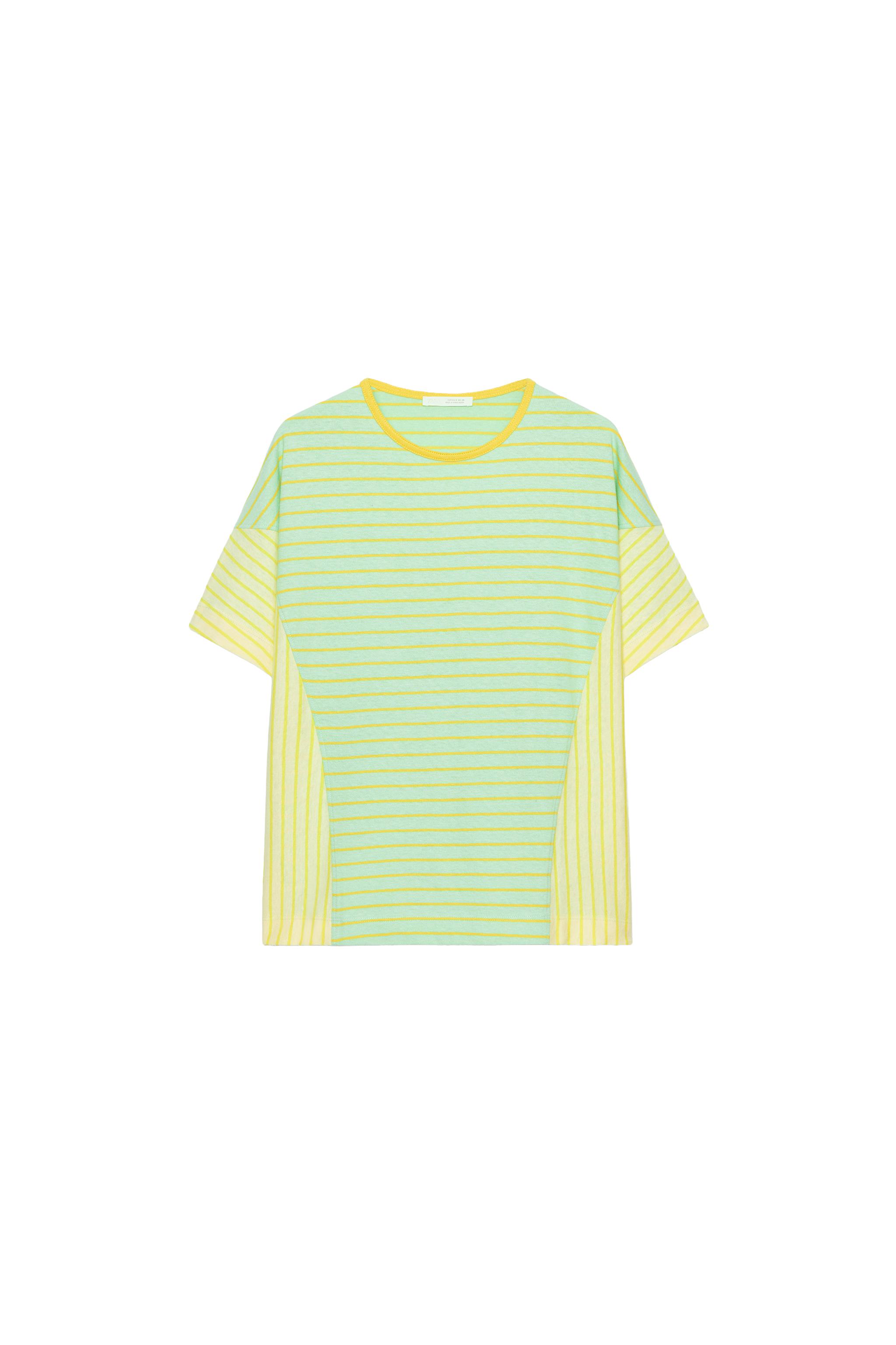 CAMISETA RAYAS ALGODÓN Y LINO