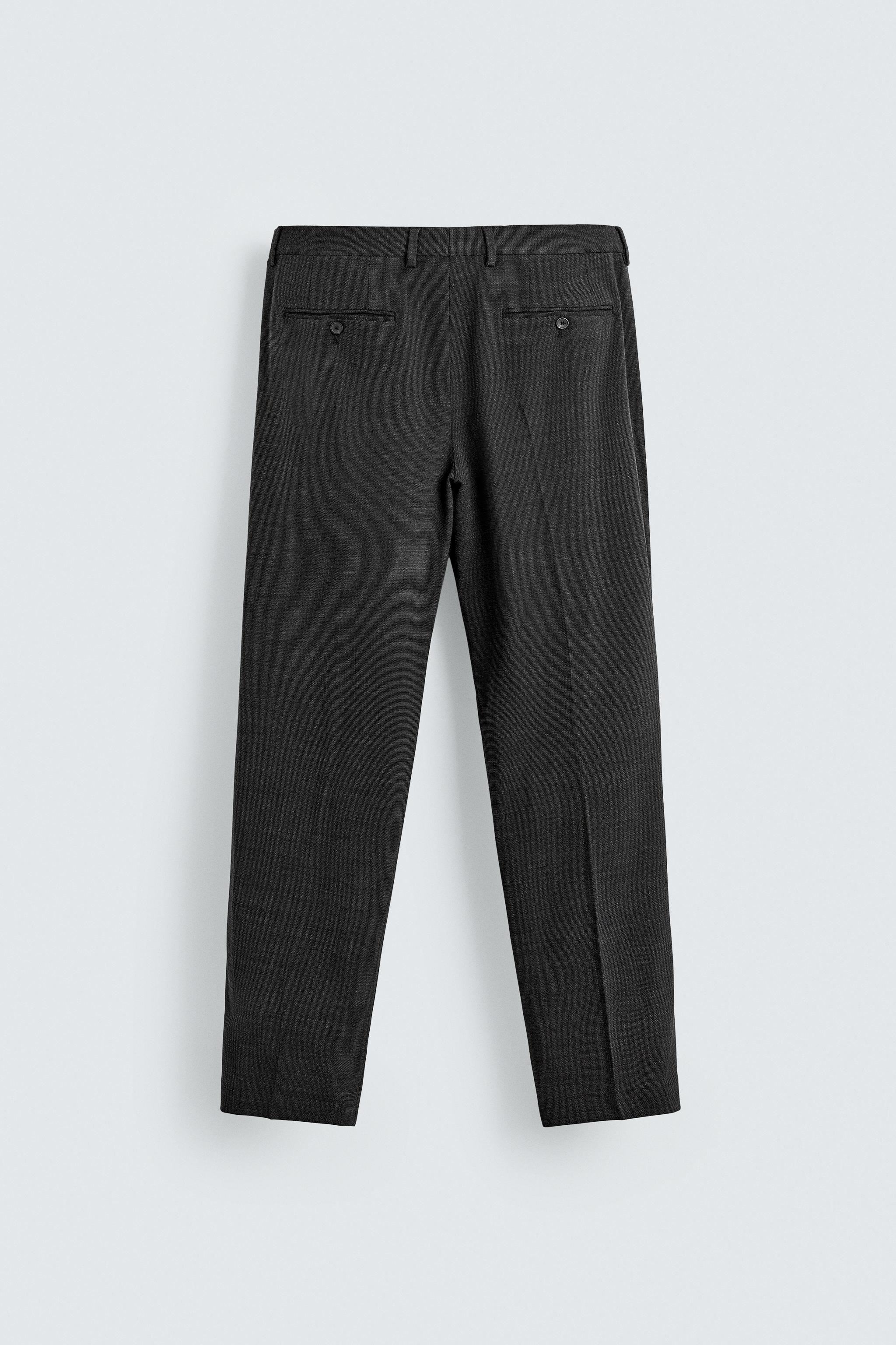 TEXTURED SUIT PANTS - Anthracite Gray | ZARA United States