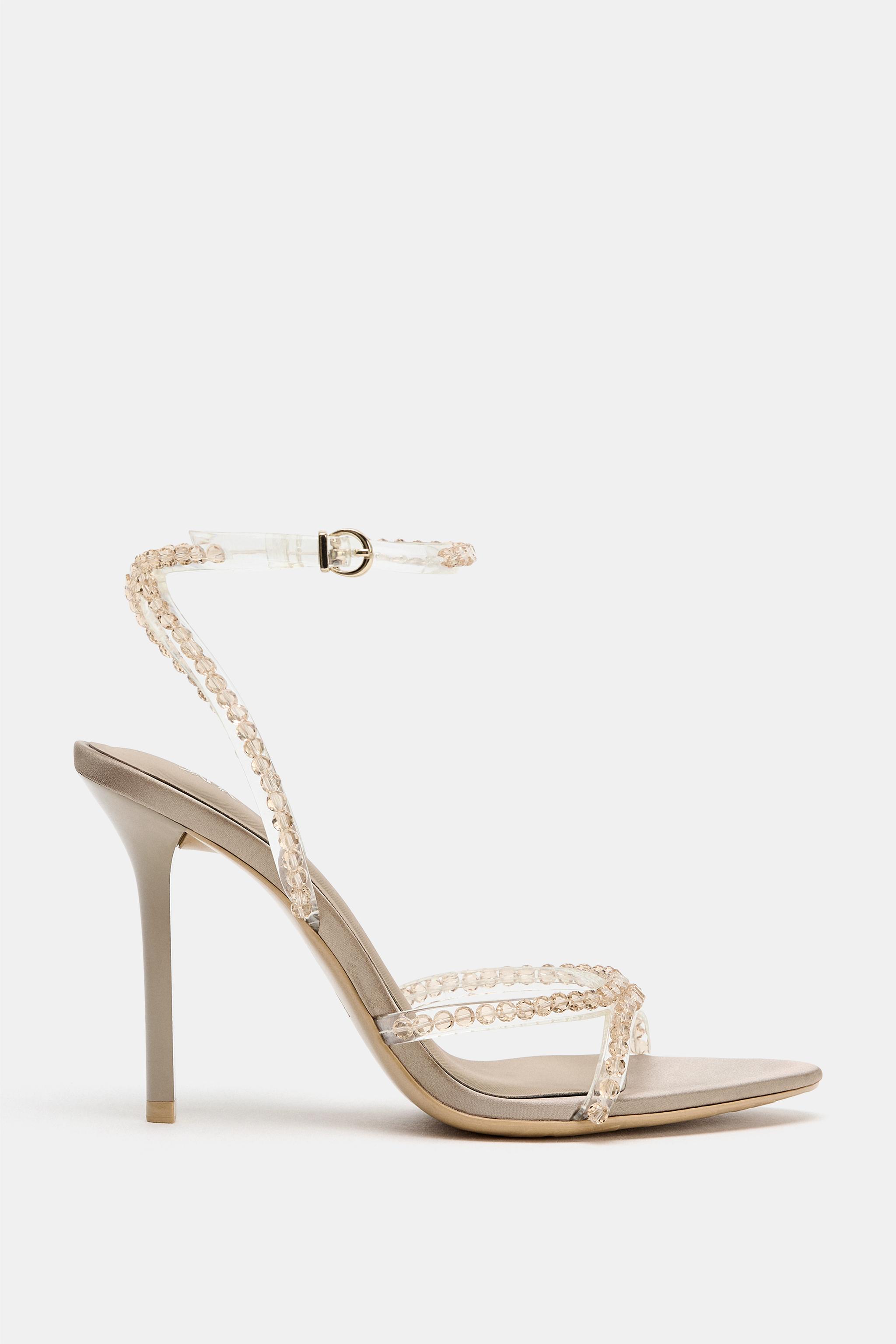 HEELED SANDALS WITH APPLIQUES