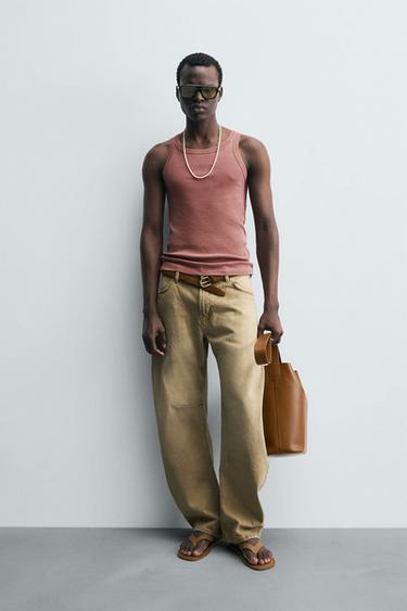 FADED TANK T-SHIRT - Red by Zara