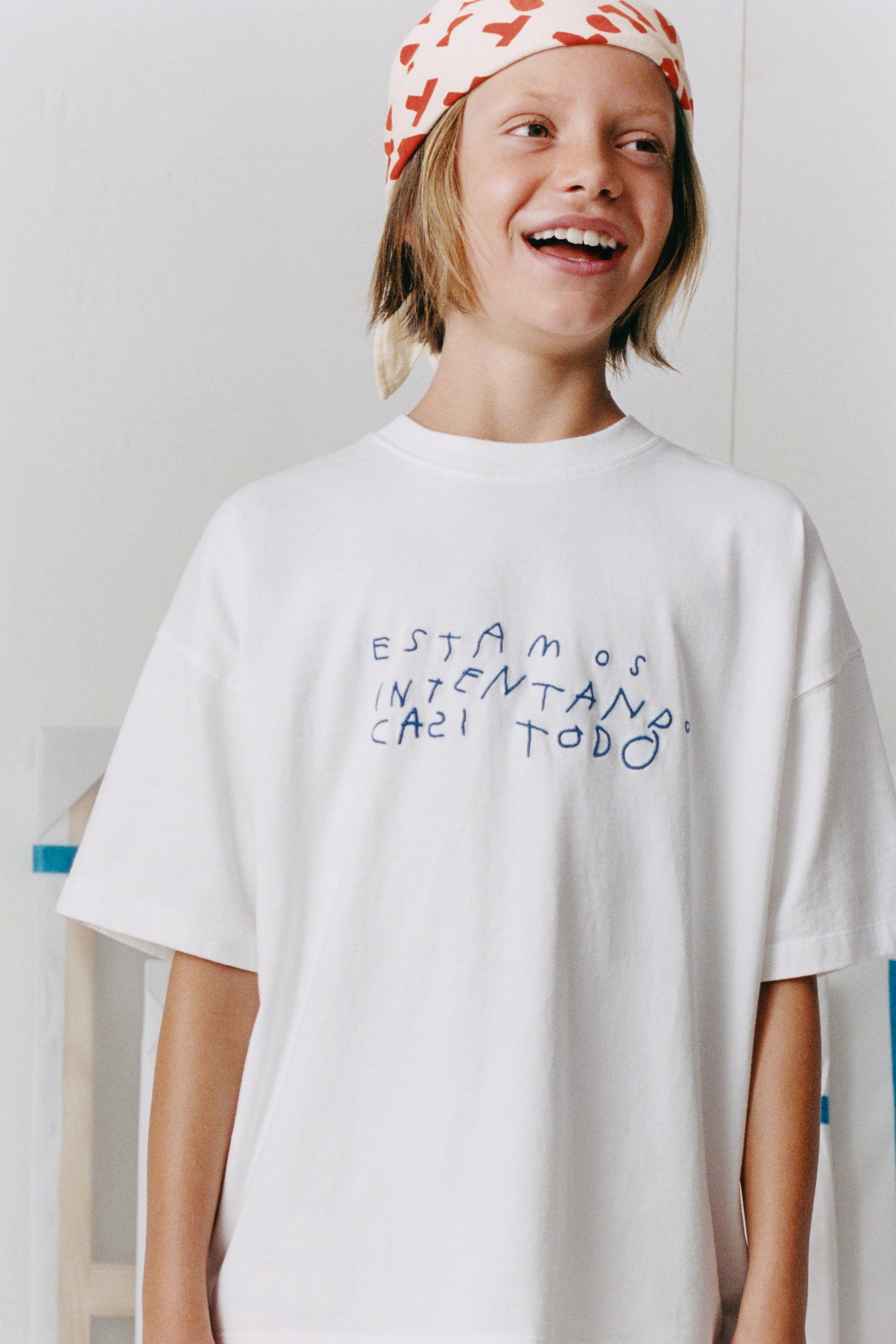 Детские футболки Zara CLARA CEBRIAN © EMBROIDERED AND PRINTED T-SHIRT — фото 6