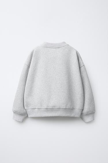 FLOCK SLOGAN SWEATSHIRT - Grey marl by Zara - Image 1