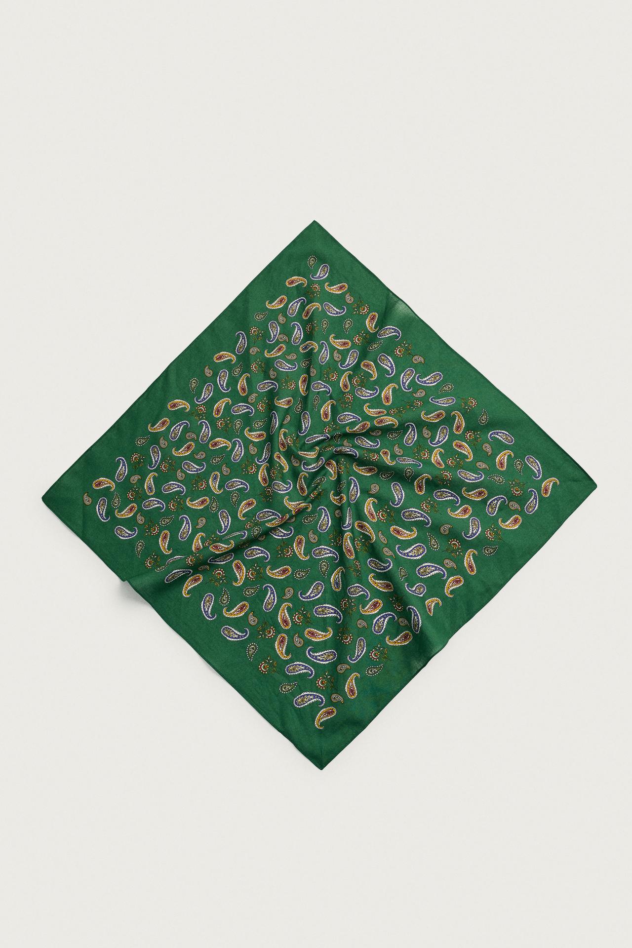 GEOMETRIC PRINT BANDANA — Green