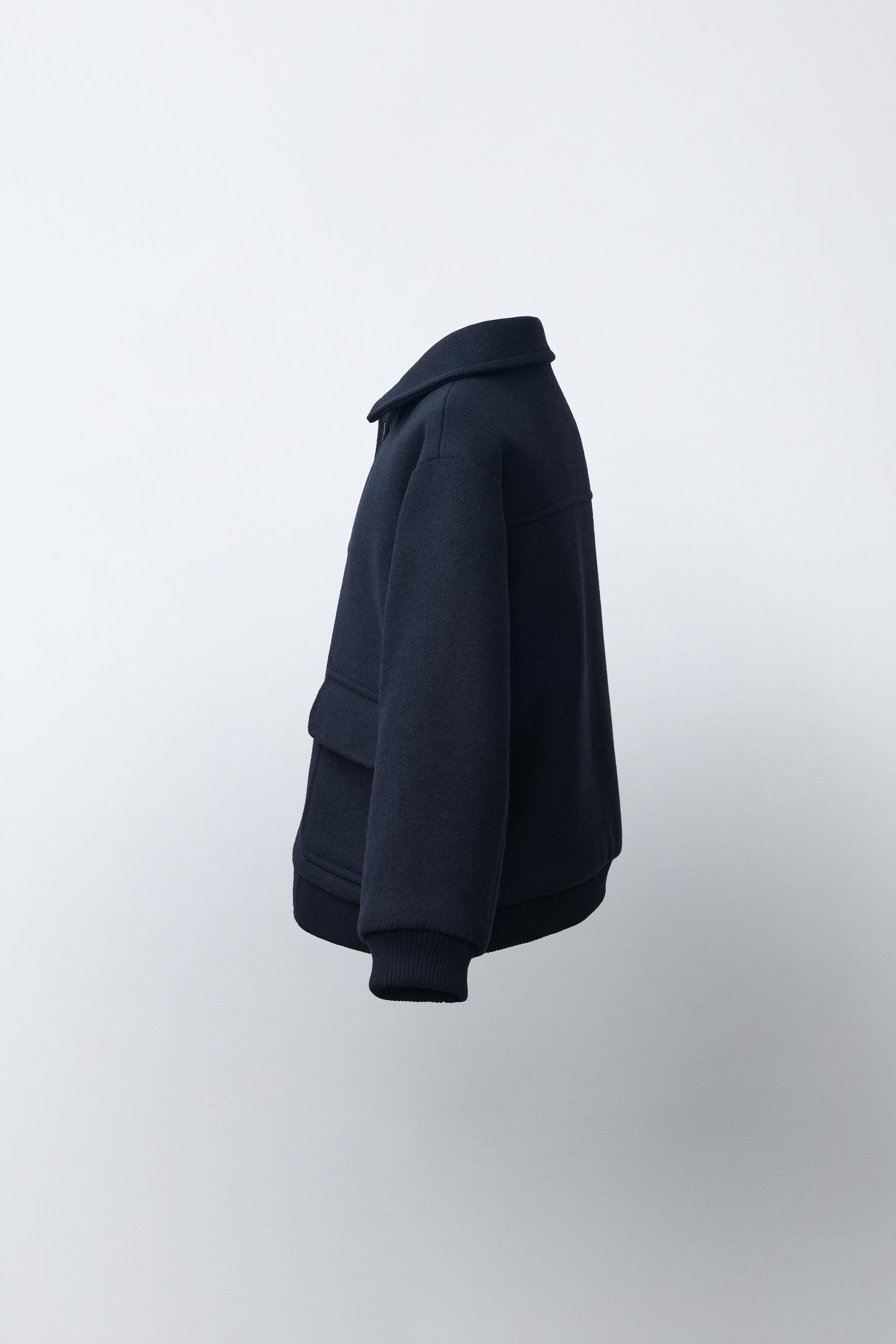 BLOUSON EN DRAP DE LAINE