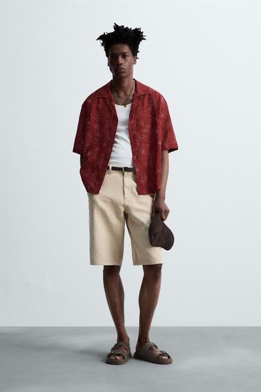 CAMISA RELEVO FLORES © OTIS KWAME KYE QUAICOE - Bordô da Zara - Imagem 0