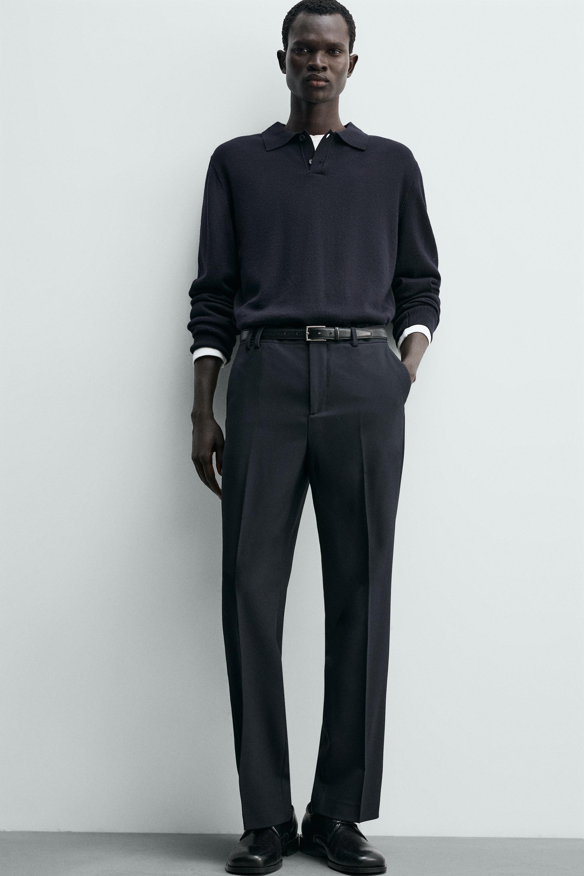 コンフォートストレートフィットパンツ - ネイビーブルー | ZARA Japan