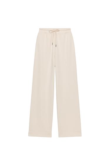 PANTALÓN INTERLOCK EFECTO LAVADO - Crudo de Zara