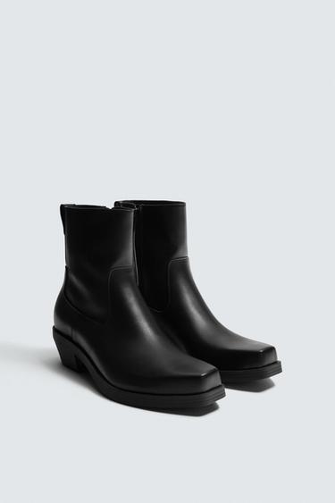 Zara COWBOY BOOTS - Black