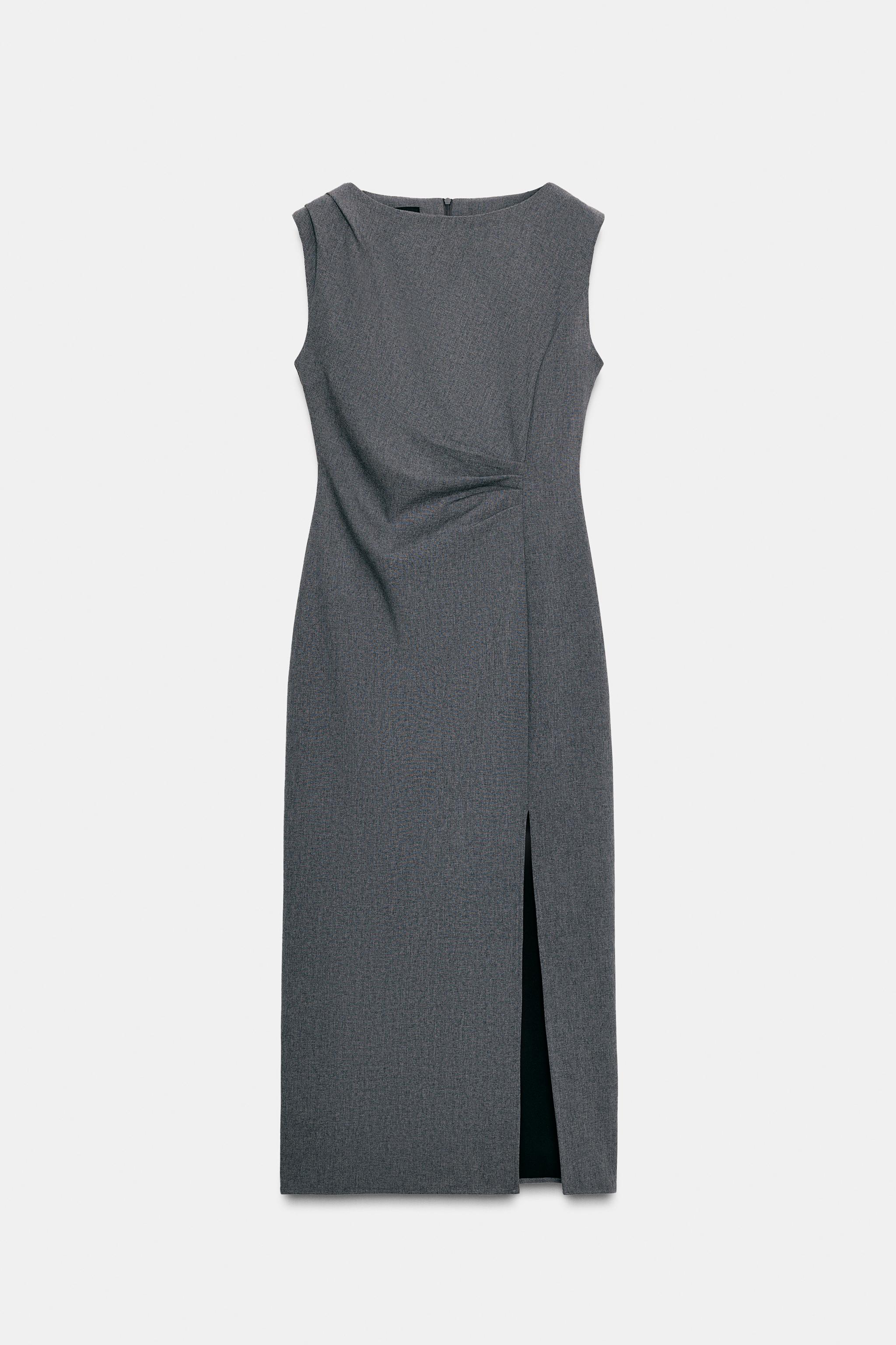 ZARA ワンピース 普段日本Mサイスフィット ZARA フィットミディ ワンピース - メルカリ