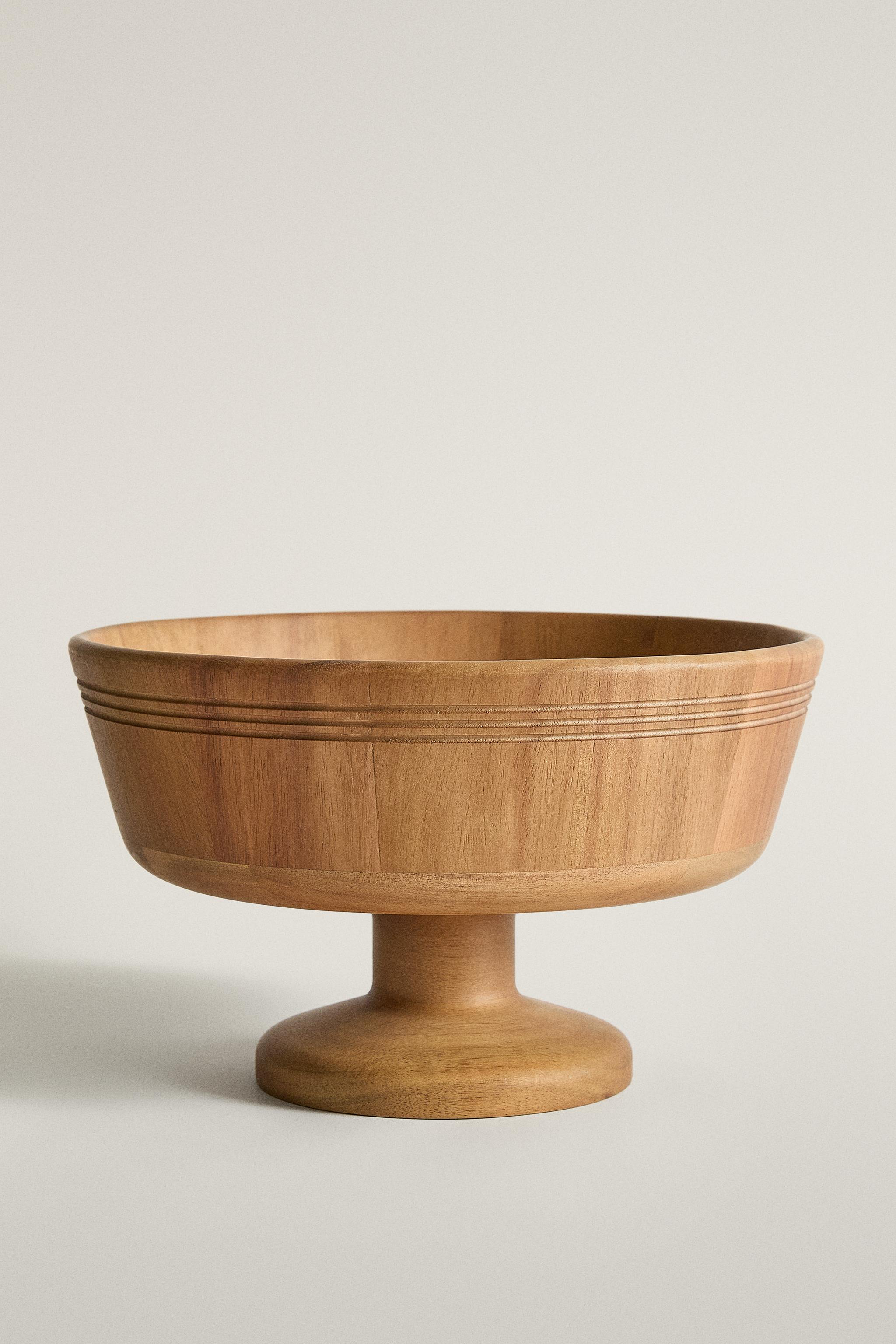 CORBEILLE À FRUITS SUR PIED EN BOIS