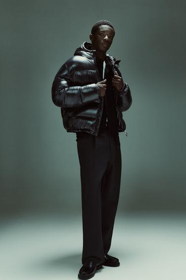 100% FEATHER WATER-REPELLENT PUFFER JACKET - Black by Zara