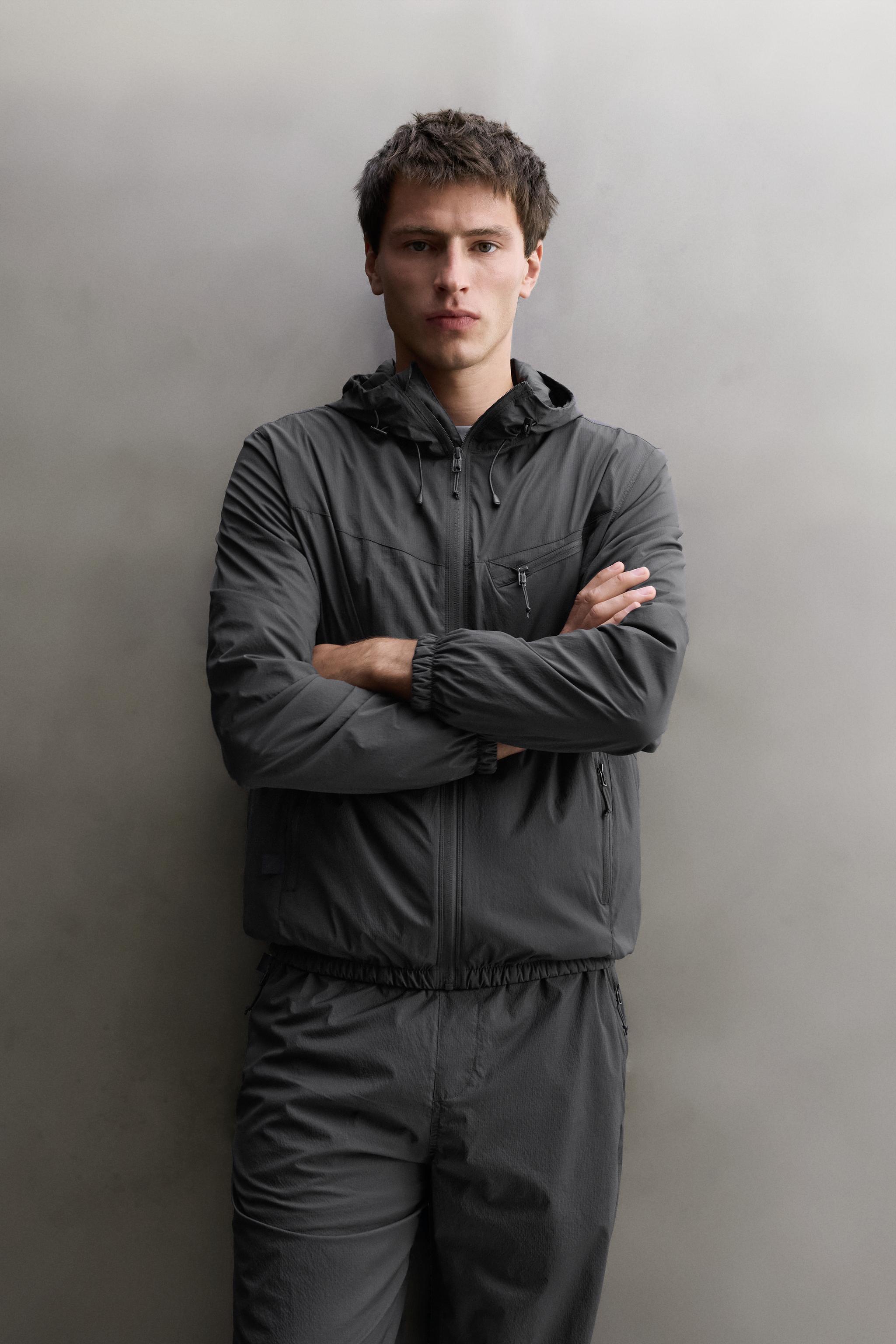 TEXTURED TECHNICAL JACKET - Blue / Gray | ZARA United States