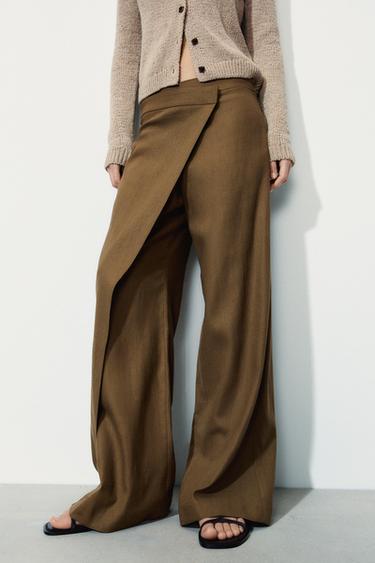 PANTALÓN PAREO CON LINO - Toffe de Zara