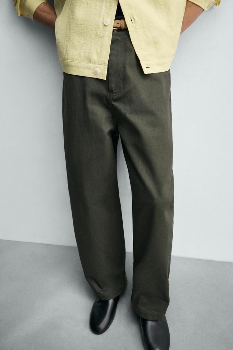 ZARA BARREL FIT TROUSERS