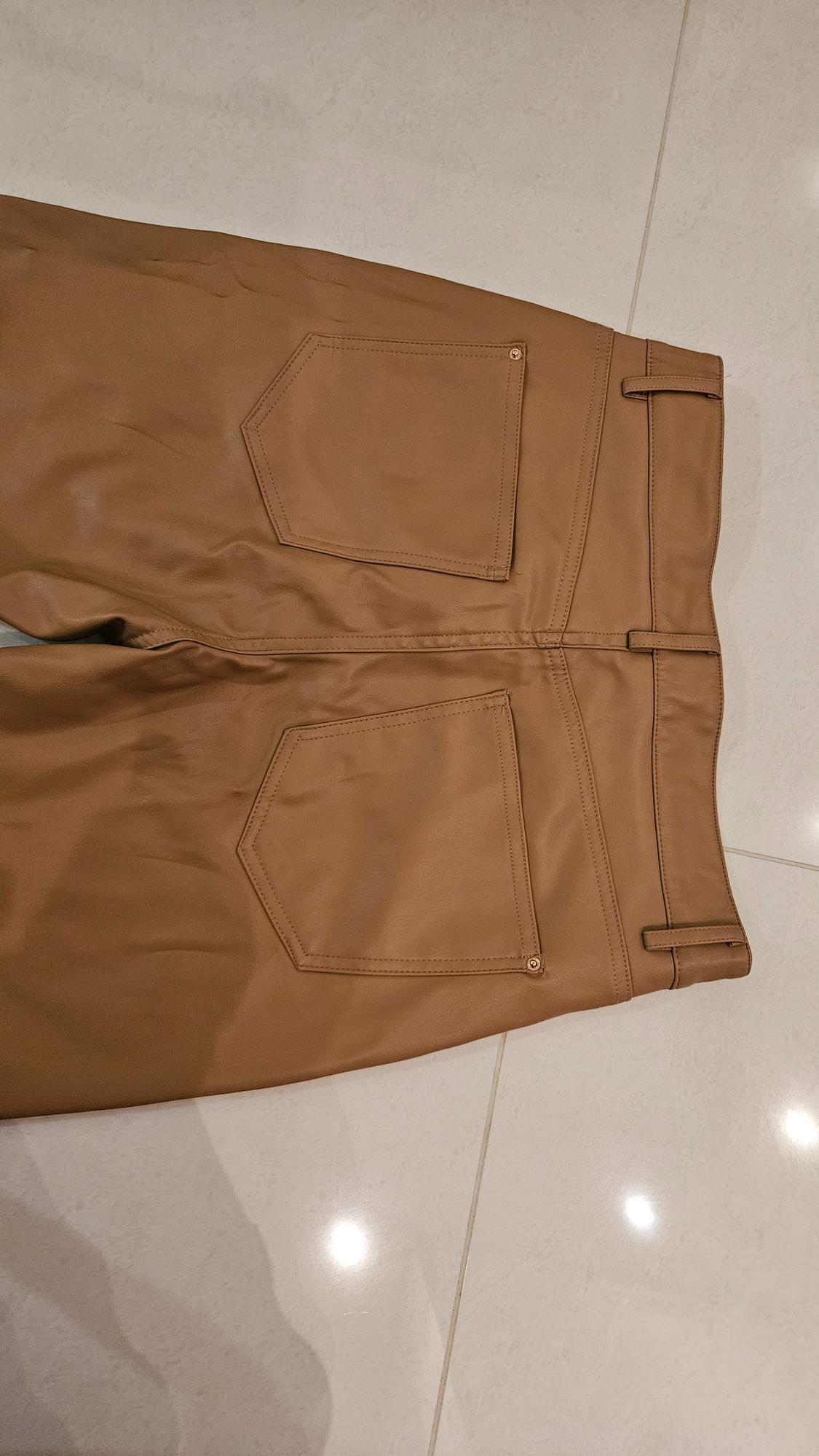 FAUX LEATHER MINI FLARE TROUSERS - Image 7