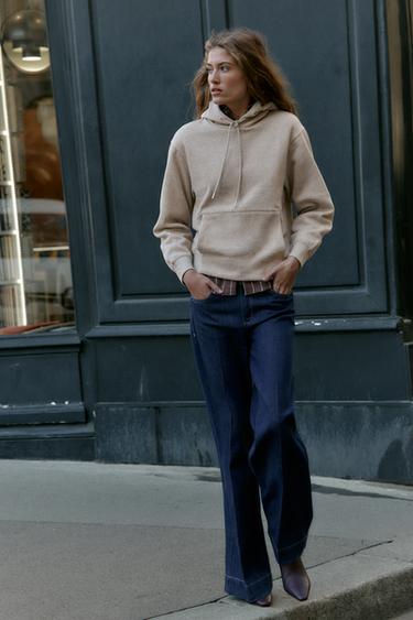 SUDADERA CAPUCHA BÁSICA - Beige vigoré de Zara - Imagen 0