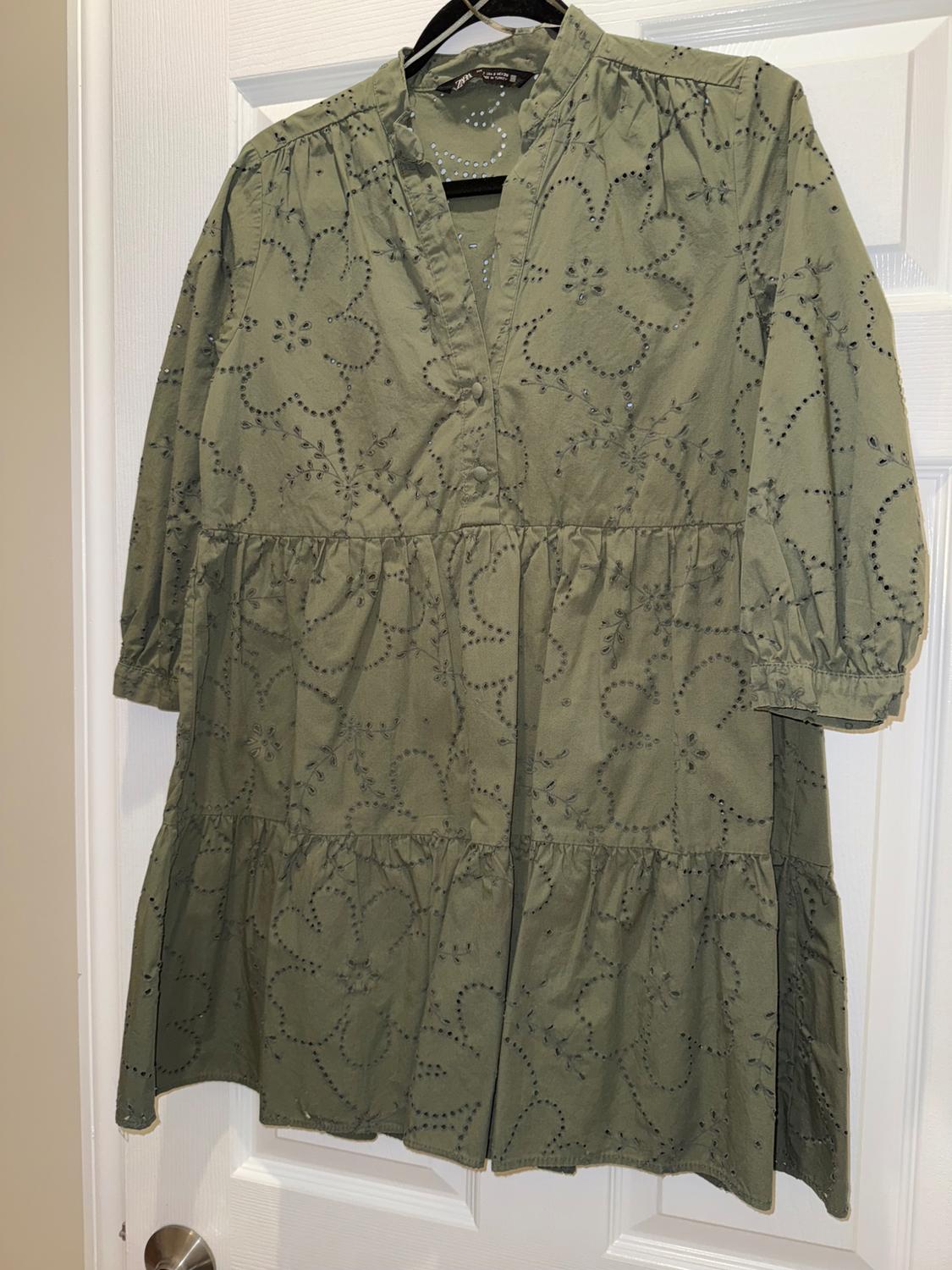 OPENWORK EMBROIDERED MINI DRESS - Image 2