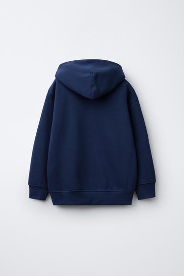 SLOGAN PRINT HOODIE - Blue by Zara - Image 1