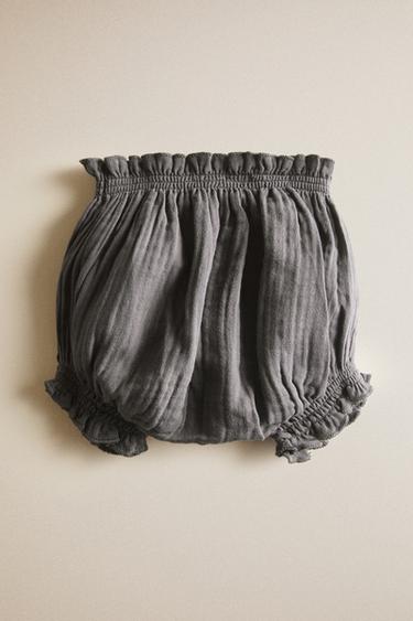 PLAIN COTTON BLOOMERS - Brown / Taupe by Zara